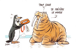 DOM Illustrateur - Les Animophones 1/5 - "Trop Cher, Je Préfère Le Morse"  CPM 1998 PTT Cartophilie état Luxe - Autres & Non Classés