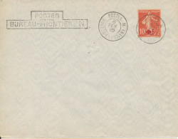 France Cover Postes Bureau-Frontiere N 6-2-1915 Single Franked - Storia Postale