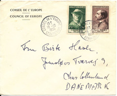 France Cover Sent To Denmark 19-10-1956 Very Good Franked - Brieven En Documenten