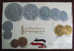Cpa Représentation Monnaies Pays ; Allemagne - Münzen (Abb.)