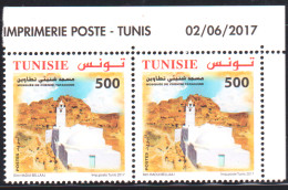 2017 - Tunisie - Mosquée De Tunisie : Chenini , En Paire 2V-  Coin Daté - MNH***** - Islam