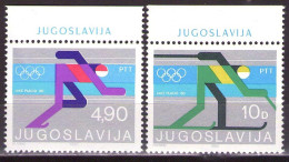 Yugoslavia 1980 - Winter Olympic Games-Lake Placid - Mi 1821-1822 - MNH**VF - Unused Stamps