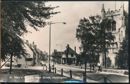 °°° 31198 - UK - HUNTINGDON - ST. MARY'S CHURCH ,  HIGH STREET - 1966 With Stamps °°° - Huntingdonshire