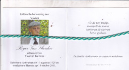 Roger Van Vlierden-Kenens, Antwerpen 1928, Hamont 2011. Foto - Obituary Notices