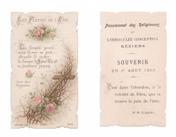 Béziers, Pensionnat Des Religieuses De L'Immaculée Conception, Souvenir Du 1er Août 1903, Cit. Sr St Clément - Santini