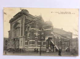 LILLE (59) : Théâtre Municipal, Vue Latérale De Droite - E.Cailleux. - 1904 - Lille
