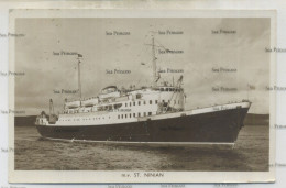Shetland Postcard Scalloway Lerwick MV St Ninian North Boat Ferry 1957 - Shetland