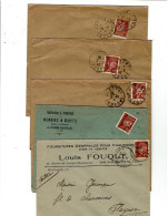 Lot De 11 Enveloppes PETAIN  YT 515 1.20fr & YT 514 1fr Rouge  Hourriez  Seuls S/ Lettre  293 - 1941-42 Pétain