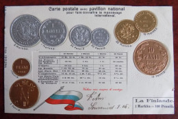 Cpa Représentation Monnaies Pays ; La Finlande - Coins (pictures)