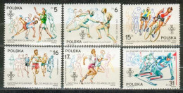 POLAND MNH ** 2725-2730 JEUX OLYMPIQUES D'HIVER à SARAJEVO D'ETE à LOS ANGELES HANDBALL ESCRIME CYCLISME - Unused Stamps