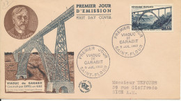 France FDC 5-7-1952 Viaduct De Garabit With Cachet - 1950-1959