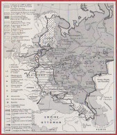 Carte De La Russie De 1689 à 1812. Carte Historique. Larousse 1960. - Historische Dokumente