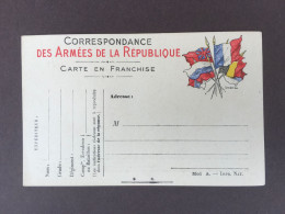 Carte Postale Vierge / Franchise Militaire / Armées De La République  / Poilus / WW1 - Sonstige & Ohne Zuordnung