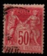 FRANCE    -   1890 .   Y&T N° 98 Oblitéré  Arcis Sur Aube . Type Sage. - 1876-1898 Sage (Type II)