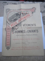 Rare Catalogue Hiver 1892 Magasin Belle Jardinière Paris Vêtements Pour Hommes Et Enfants XIXème - Kleidung & Textil