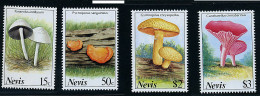 Nevis ** N° 478 à 481 - Champignons (I) (3 P9) - St.Kitts And Nevis ( 1983-...)