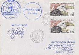 TAAF Kerguelen 1986 Visit Fishing Ship Austral  Signature Capitaine  Ca Port-aux-Français 19.10.1986 (AW194) - Navires & Brise-glace