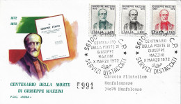 Fdc Roma: MAZZINI (1972); Raccomandata; AS_Pisa - FDC