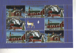 Groenland - 1998 -   Feuillet 9 Vignettes Jul - Noel -  Sapin - Neufs** - MNH - Nuevos