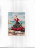 Carte Postale Années 70 Brodée La Peissounieiro  Méditerranée - Embroidered
