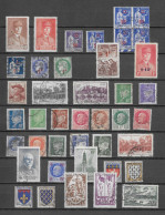 FRANCE LOT DE 41 TIMBRES DES ANNEES 1941 1942 1943 - Usati