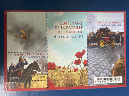 2014 - BF N° F4899 " CENTENAIRE DE LA BATAILLE DE LA MARNE 6-12 SEPTEMBRE 1914 " NEUF - Sammlungen