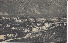 BIASCA, Panorama, Vista Di Binari Ferroviari Con Vagoni, Viaggiata  1914-1918, Annullo Militare - Biasca