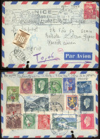 FRANCE 1954. Nice Airmail Cover To Hungary With Postage Due Stamps - Briefe U. Dokumente