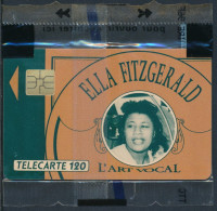 Télécartes France - Publiques N° Phonecote F204 - Jazz Vocal - Ella Fitzgerald (120U - SO3 NSB) - 1991