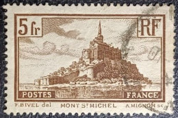 N°260 Mont Saint-Michel. 5Fr. Brun. Oblitéré. Bon Centrage... - Gebraucht