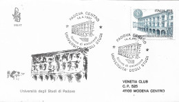 Fdc Venetia: UNIVERSITA' DEGLI STUDI DI PADOVA (1997); Viaggiata; AS_Padova - FDC