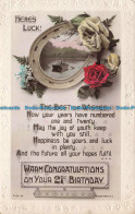 R669708 Here Luck. The Best Of Wishes. Warm Congratulations On Your 21 St. Birth - World