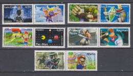 Yvert 3842 / 3851 Oblitérés En Paires Les Jeux Vidéo Pac-Man Spyro Mario Adibou Rayman Lara Croft Donkey Kong - Used Stamps