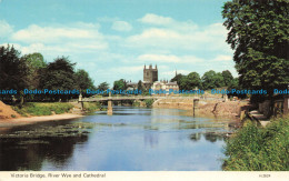 R668976 Victoria Bridge. River Wye And Cathedral. E. T. W. Dennis. Photocolour. - World