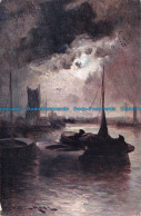 R669733 Moonlight On The River. Davidson Bros. Arcadia Series. No. 7033. 1905 - Monde