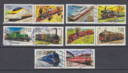 Yvert 3405 / 3414 Oblitérés En Paires Les Légendes Du Rails Trains Locomotives - Used Stamps