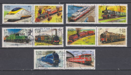 Yvert 3405 / 3414 Oblitérés En Paires Les Légendes Du Rails Trains Locomotives - Used Stamps