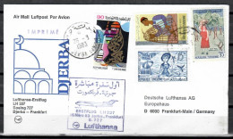 1983 Djerba - Frankfurt     Lufthansa First Flight, Erstflug, Premier Vol ( 1 Cover ) - Autres (Air)