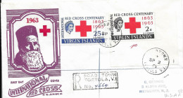 Virgin Islands Croix Rouge Red Cross Circulated FDC 1963 - Britse Maagdeneilanden