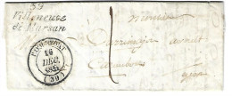 LANDES CURSIVE VILLENEUVE DE MARSAN 1841 POUR CAZAUBON (GERS) Cote 80€ - 1801-1848: Précurseurs XIX