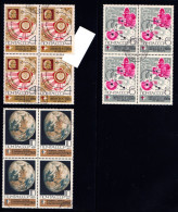 RUSSIE / URSS 1989 - Cosmos, 3 Séries Complètes Blocs De 4 Oblitérés - Used Stamps