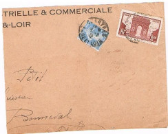 28 CHARTRES Cachet Manuel S/ YT 237 & 258 (Arc De Triomphe)  Du 18/2/1932  - Devant D'enveloppe Coupée  303 - Briefe U. Dokumente