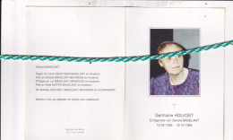 Germaine Holvoet-Bakelant, 1929, 1995. Foto - Obituary Notices
