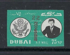 ● DUBAI 1964 ֍ Presidente John F. Kennedy ● N. 144B ** ● Singolo ● Non Perforati ● Cat. 15 € ️● Lotto N. 1711 ️● - Dubai