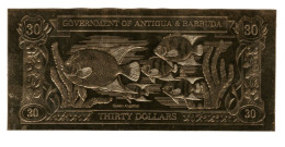 ANTIGUA BARBUDA  BILLET EN OR 20 DOLLARS - Autres - Amérique