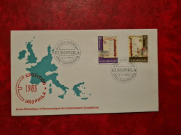 LETTRE CARTE LUXEMBOURG 1983 FDC EXPO EUROPHILA TIMBRES EUROPA - Sonstige & Ohne Zuordnung