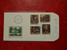 LETTRE CARTE LUXEMBOURG 1984 FDC MUSEE JEAN PESCATORE - Sonstige & Ohne Zuordnung