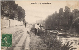PENICHE    ANDRESY  LE QUAI DE LA SEINE - Houseboats