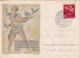 Sonderkarte  "Tag Der Briefmarke, Winterthur"        1944 - Covers & Documents