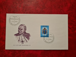 LETTRE CARTE LUXEMBOURG 1985 FDC VISITE DU PAPE JEAN PAUL II - Other & Unclassified